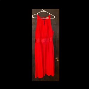 Midnight Velvet Sleeveless Red Dress